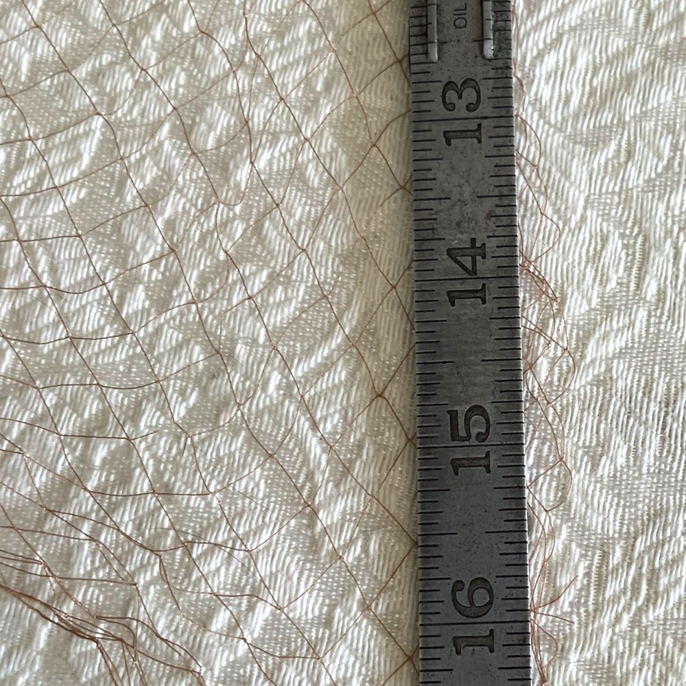 Vintage 1940s 17” Wide by 17” Long Veil Netting Deadstock Hat Trim Millinery - Picture 6 of 12